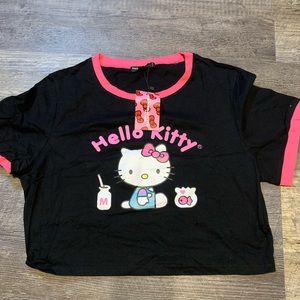 Hello kitty x shein crop tee